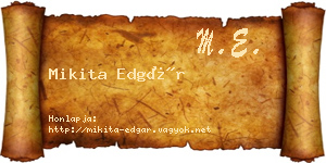 Mikita Edgár névjegykártya
